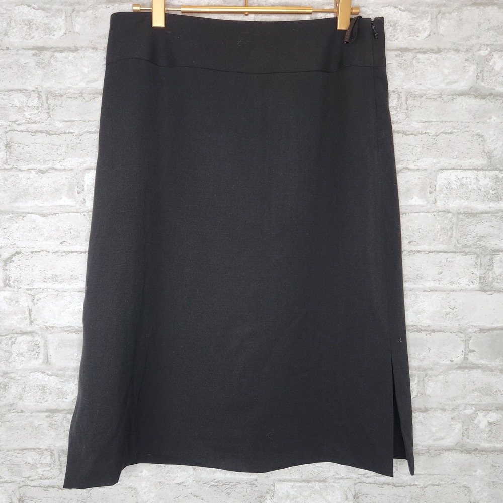 Banana Republic Pencil Skirt Wool Blend Stretch Professional Classic Black 6